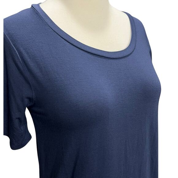 Daily Ritual Tunic T Shirt Womens S Blue Jersey Short Sleeve Casual Tee Coastal - Picture 3 of 16